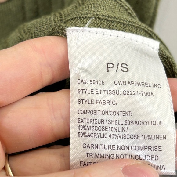 CHARLIE B Olive Green Ribbed Buttoned Tank Top - Picture 4 of 4